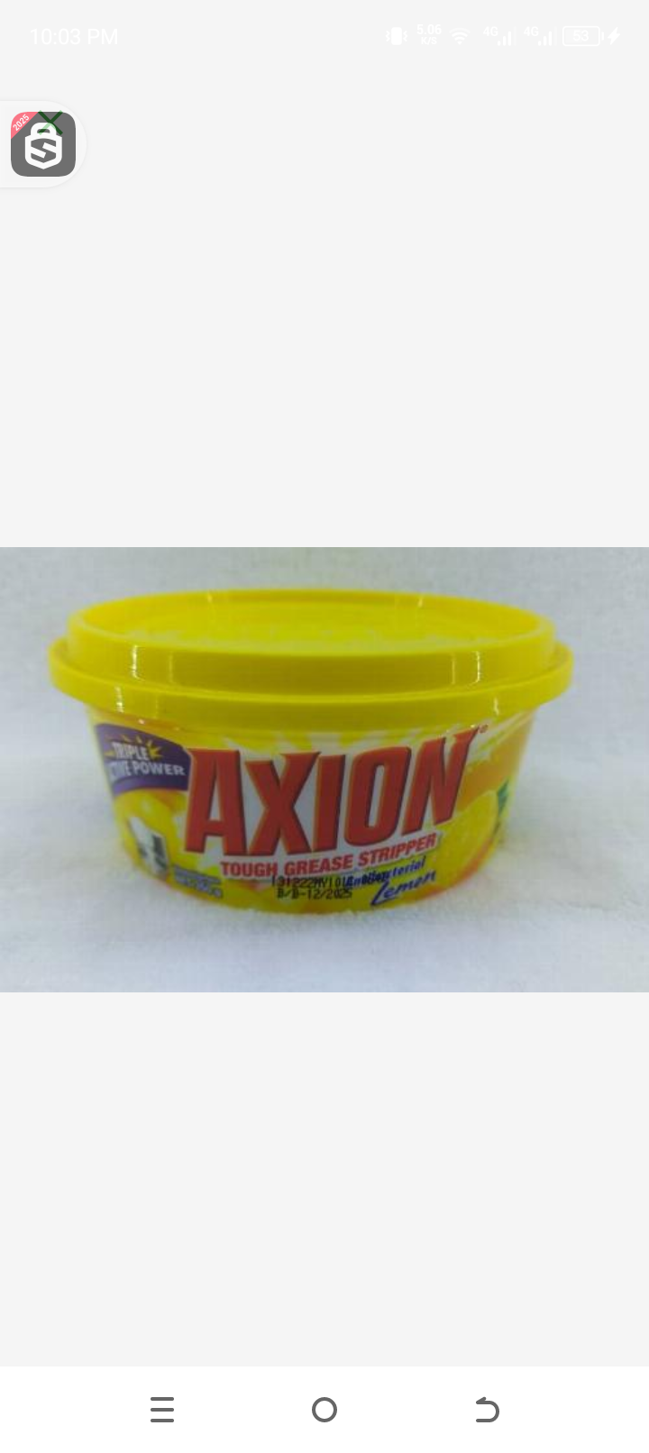Axion tough grease stripper antibacterial lemon 350gr