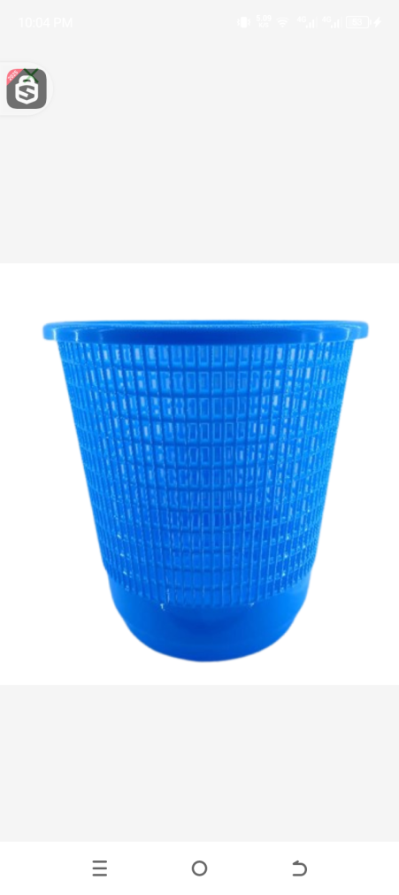 Plastic waste paper basket
