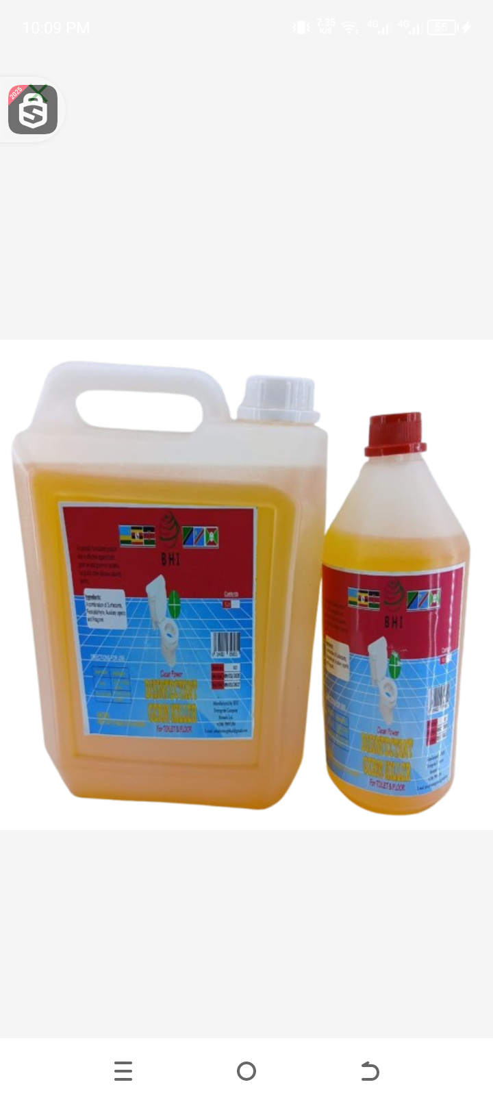Bhi power disinfectant  germ killer  for toilet and floor