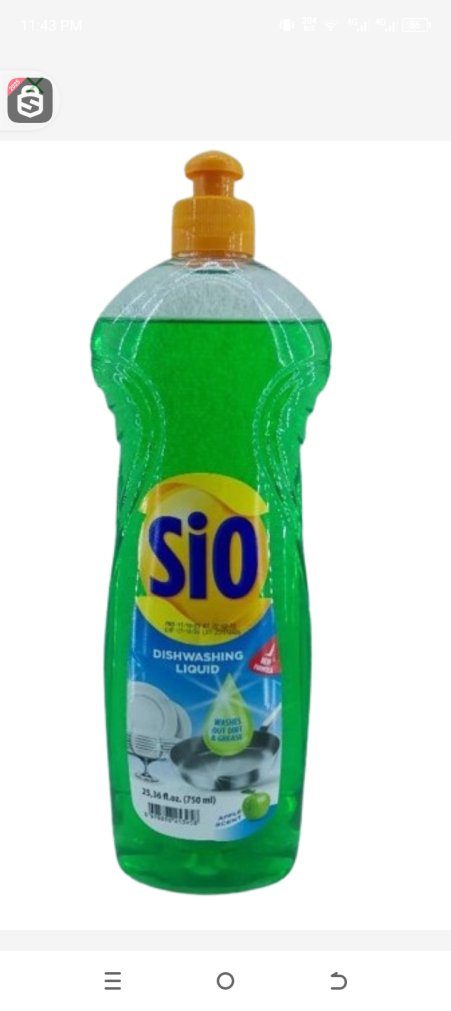 SIO dishwashing liquid apple scent 750ml