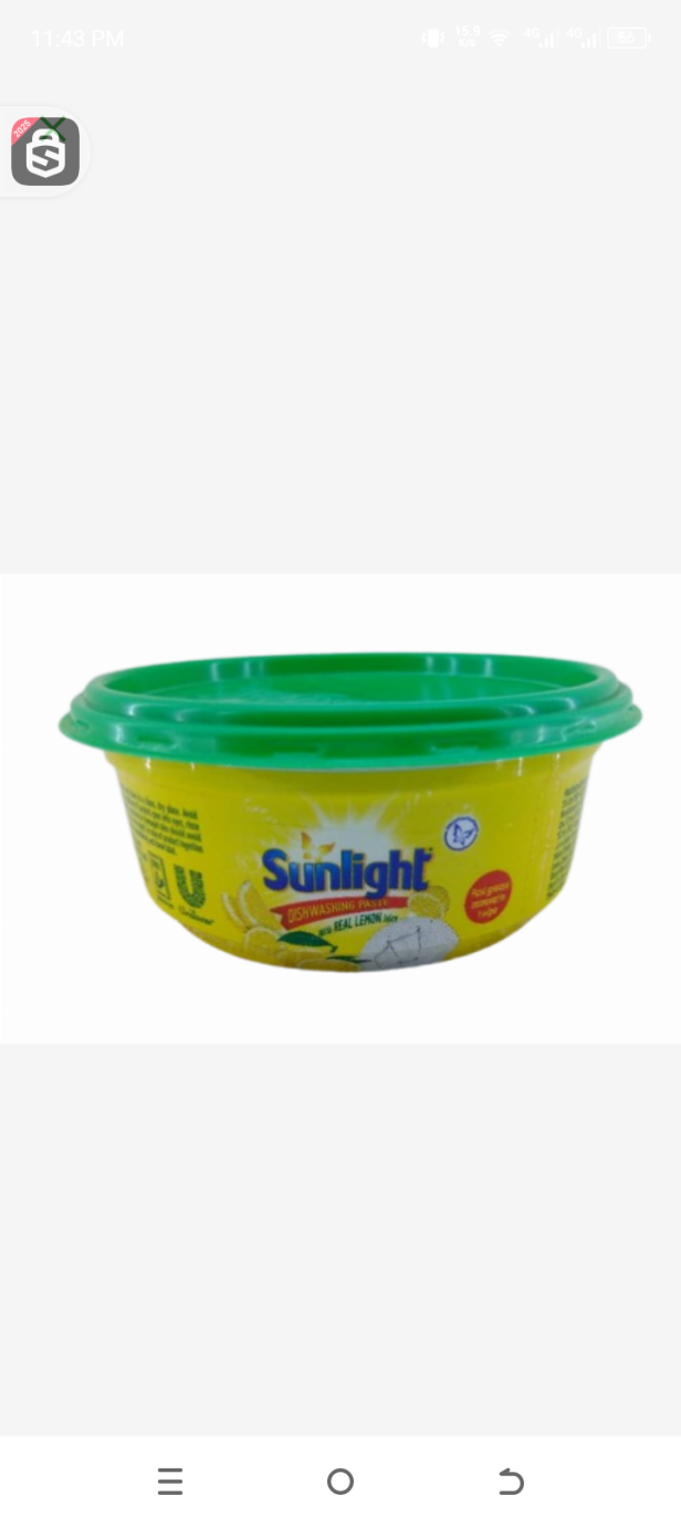 Sunlight dishwashing paste with real lemon juice 400gr