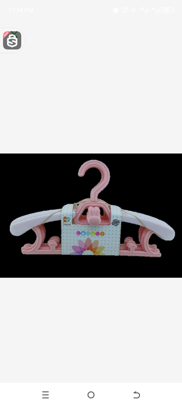 Plastic hanger for costume