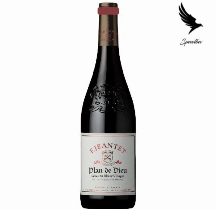 F.jeantet cotes du Rhone village plan de Dieu Aoc 2022. 75 cl. Dry wine with 14.5%Alc