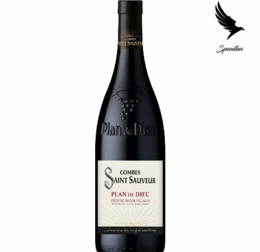 Combes Saint Sauveur-cotes Rhone village plan de Dieu Rouge Aoc 2021. 75 cl.Dry wine with 14%Alc