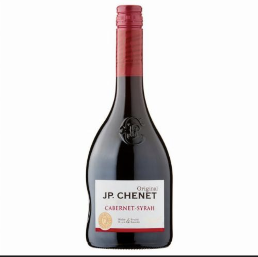 JP chanet Cabernet Syrah 75cl. Dry wine with 13%Alc