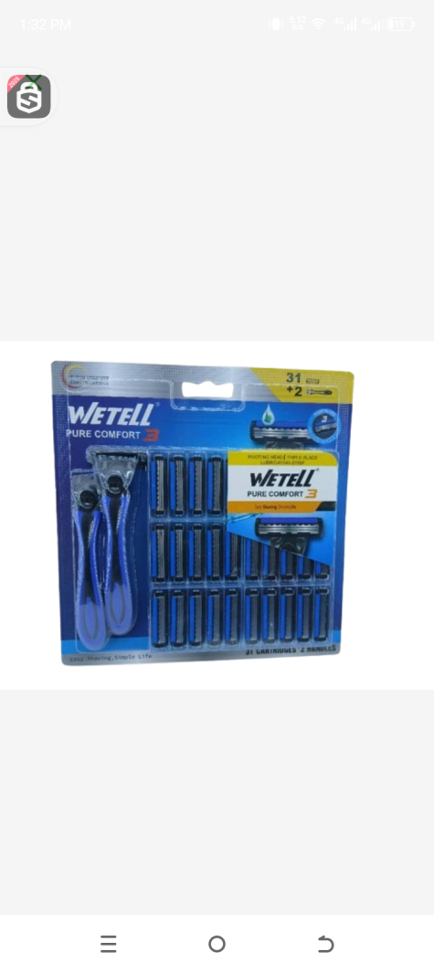 Wetell triple blades pure conform 3shaves 2 handles +20Cartridges