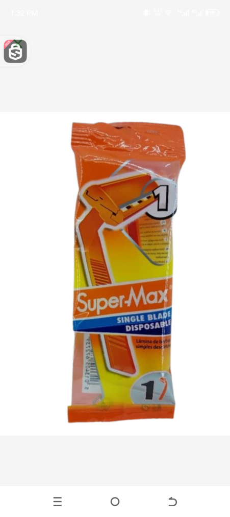 Super max single blade disposable 1pc