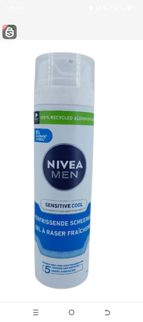 Nivea Men sensitive cool gel a raser fresheur 200ml