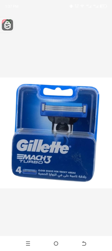 Gillette mach 3 turbo 4razor close shave for thick area