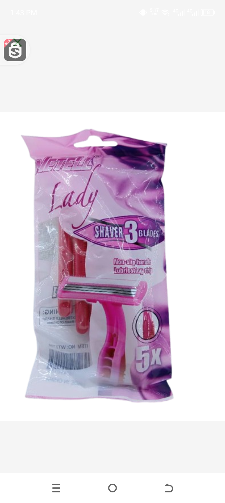 Wetell lady shave 3blades 5pcs indede