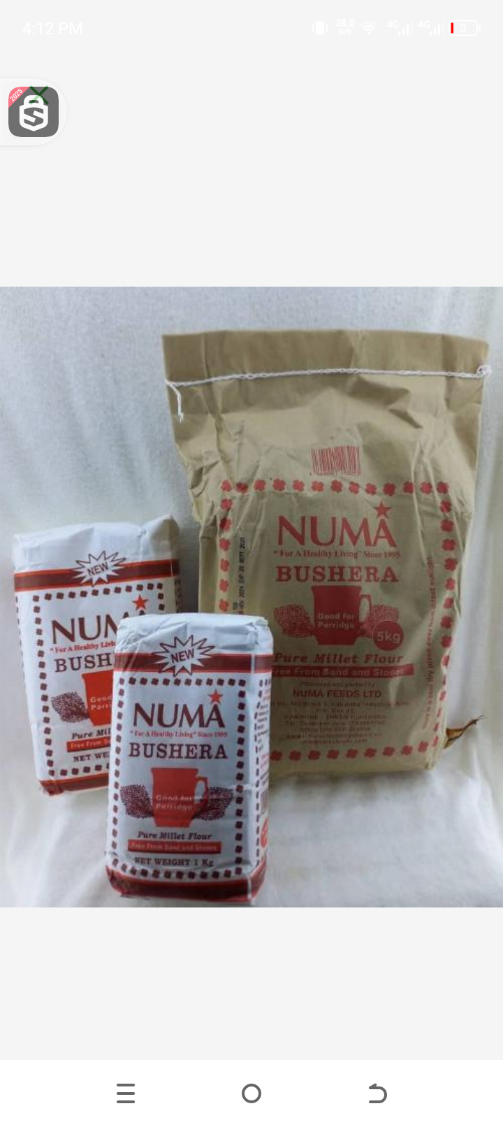 Numa Bushera pure millet flour