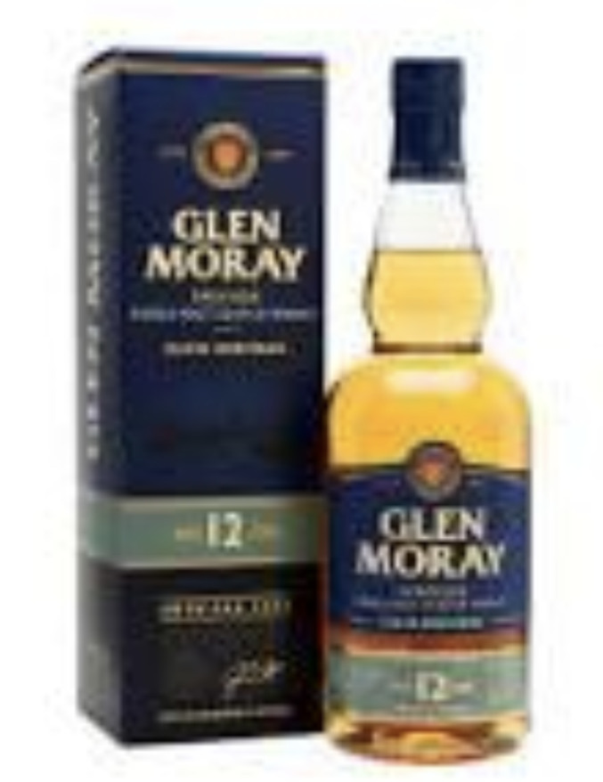 Glen moray 12years whisky with 40%vol