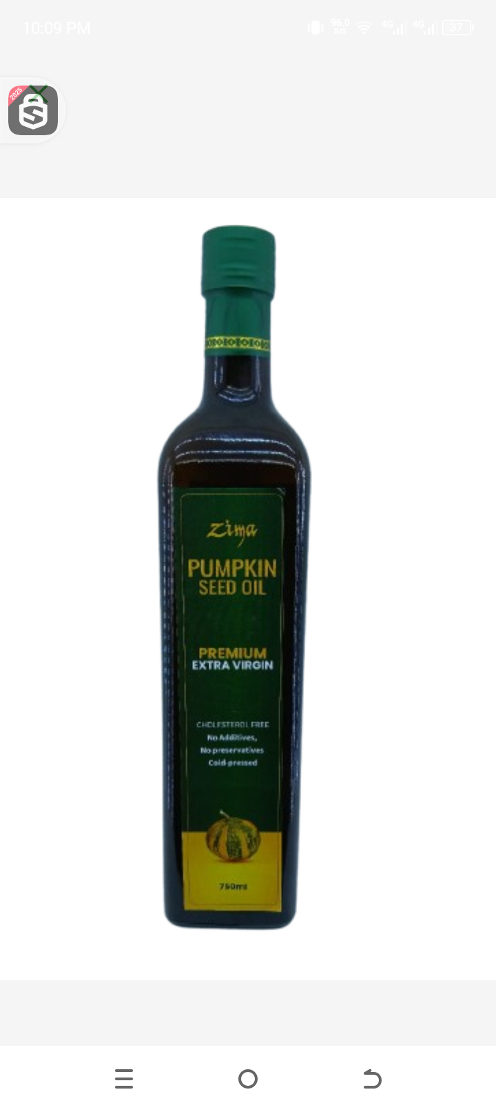 Zima 100% extra virgin pumpkin seeds oil 750ml