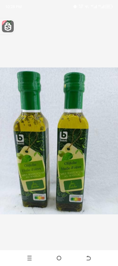 Boni selection huile d'olive au Basilic 250ml