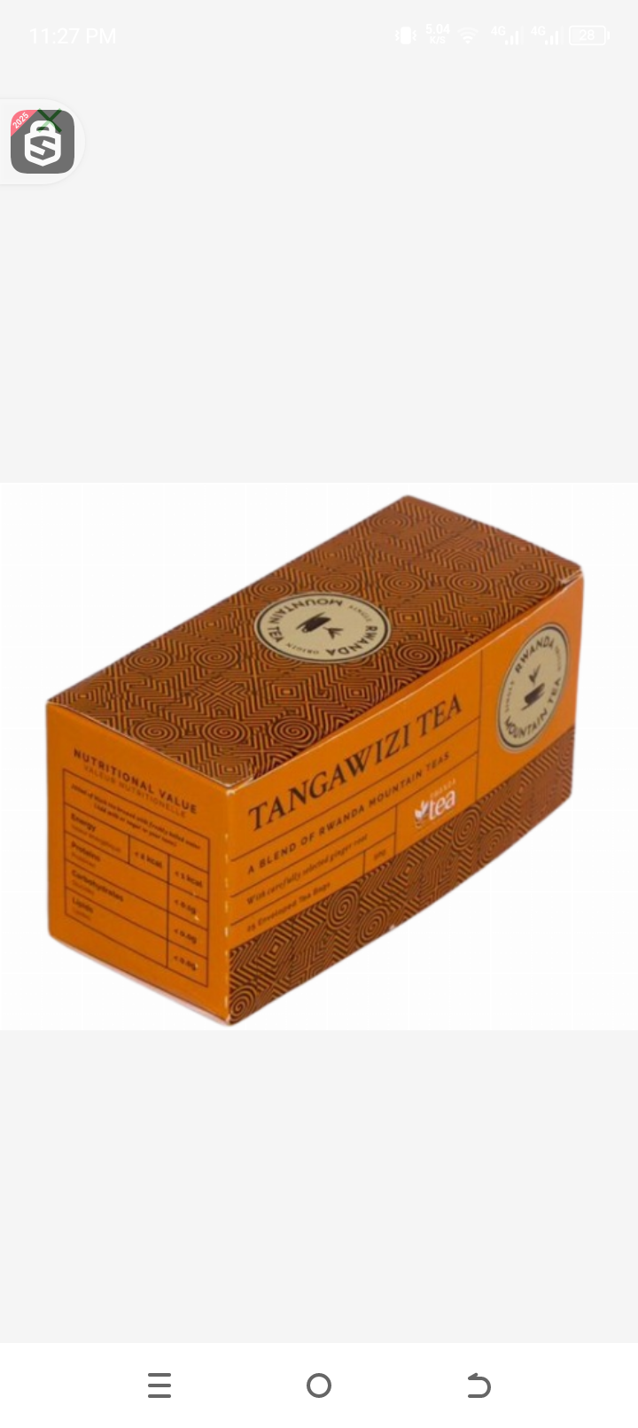 Rwanda mountain tangawizi tea bag 25enveloped tea bags