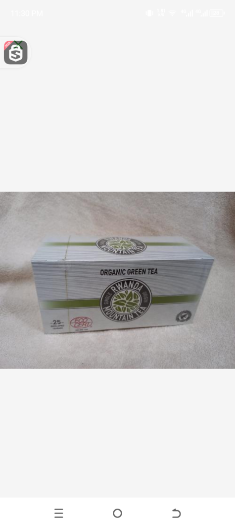 Organic green tea 25enveloped tea bag