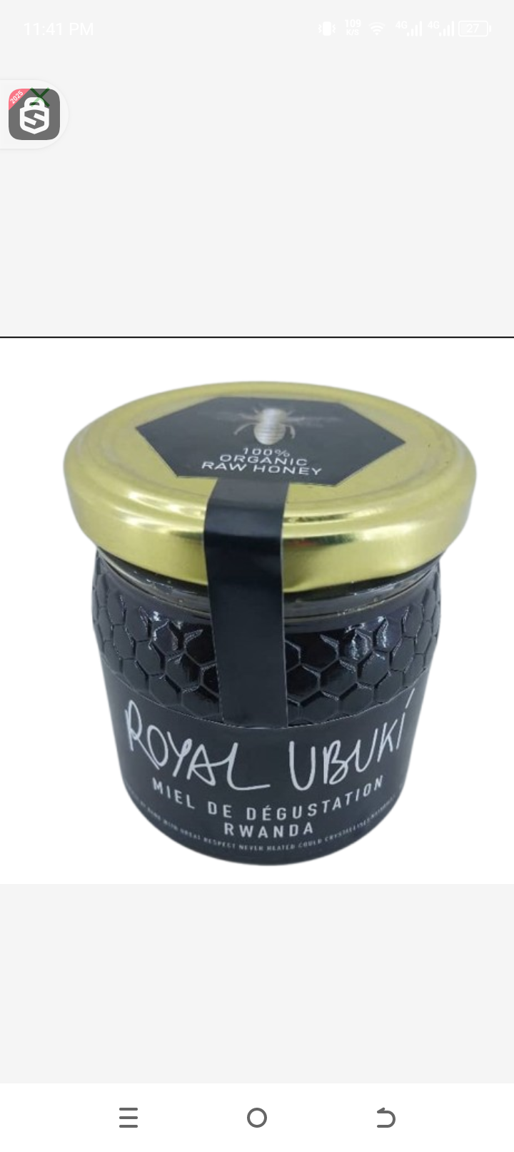 100%organic raw honey royal ubuki 250ml