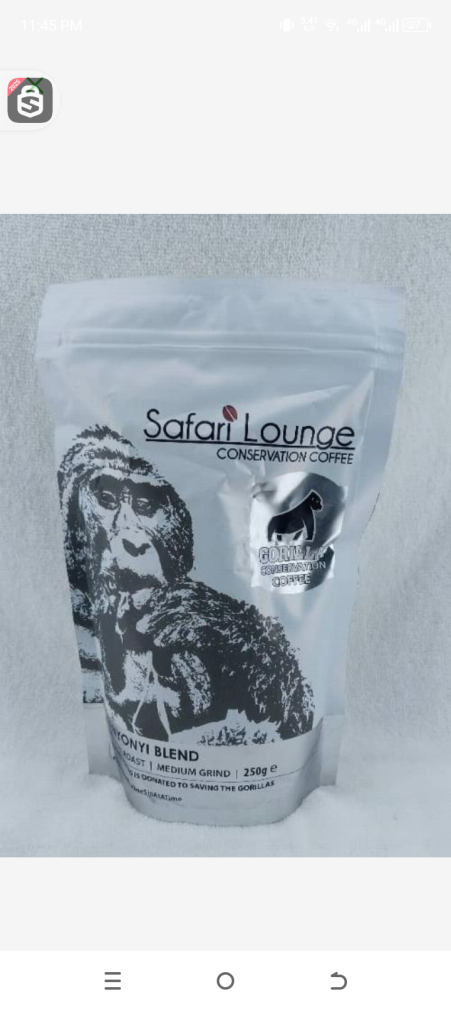 Safari lounge kanyoniblend gorilla conservation coffee 250gr