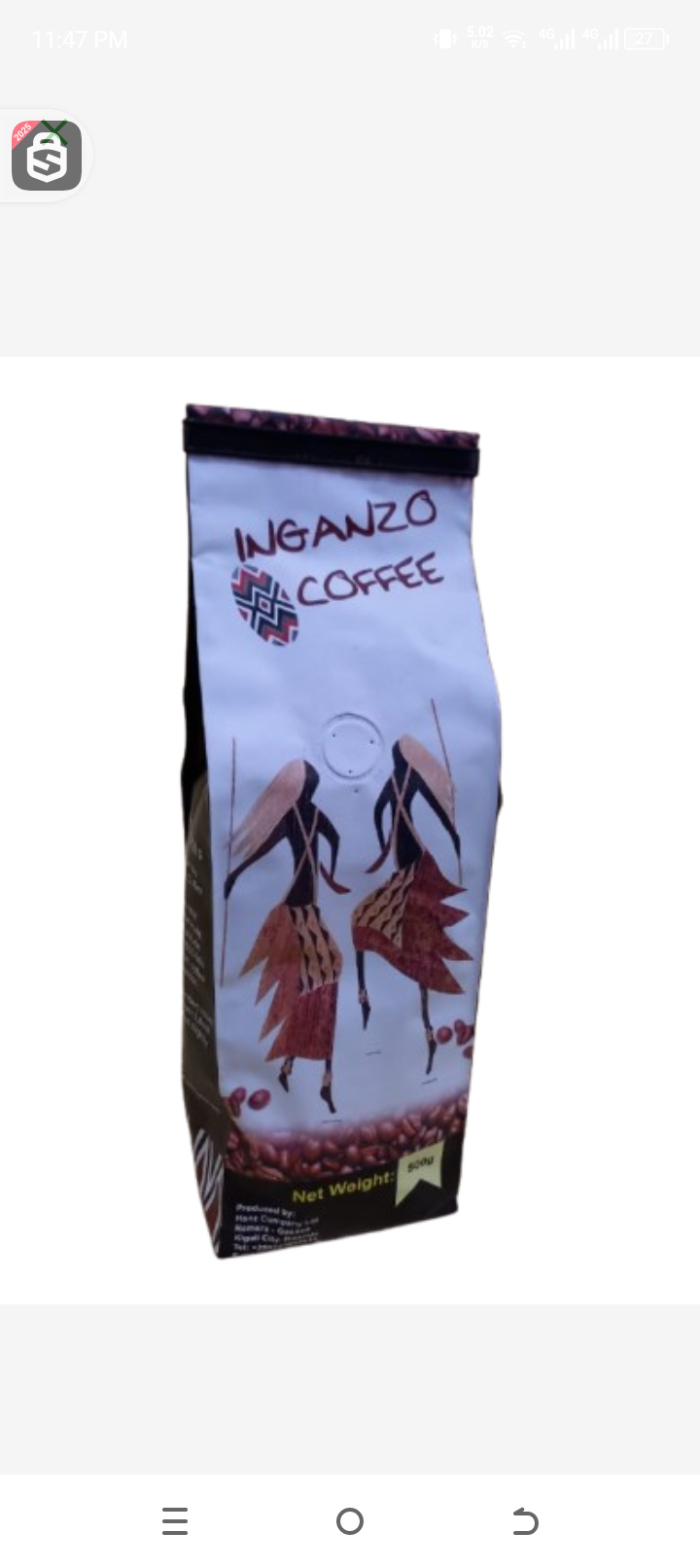 Inganzo  beans coffee 500gr