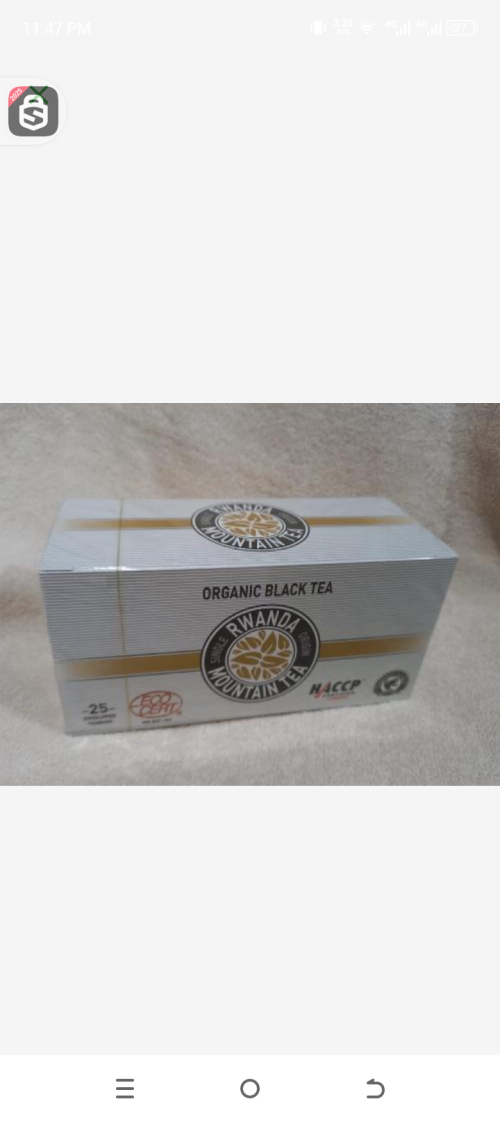 Organic black tea 25enveloped tea bags
