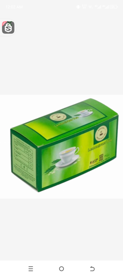 Lemongrass Rwanda mountain tea 25enveloped tea bags 50gr
