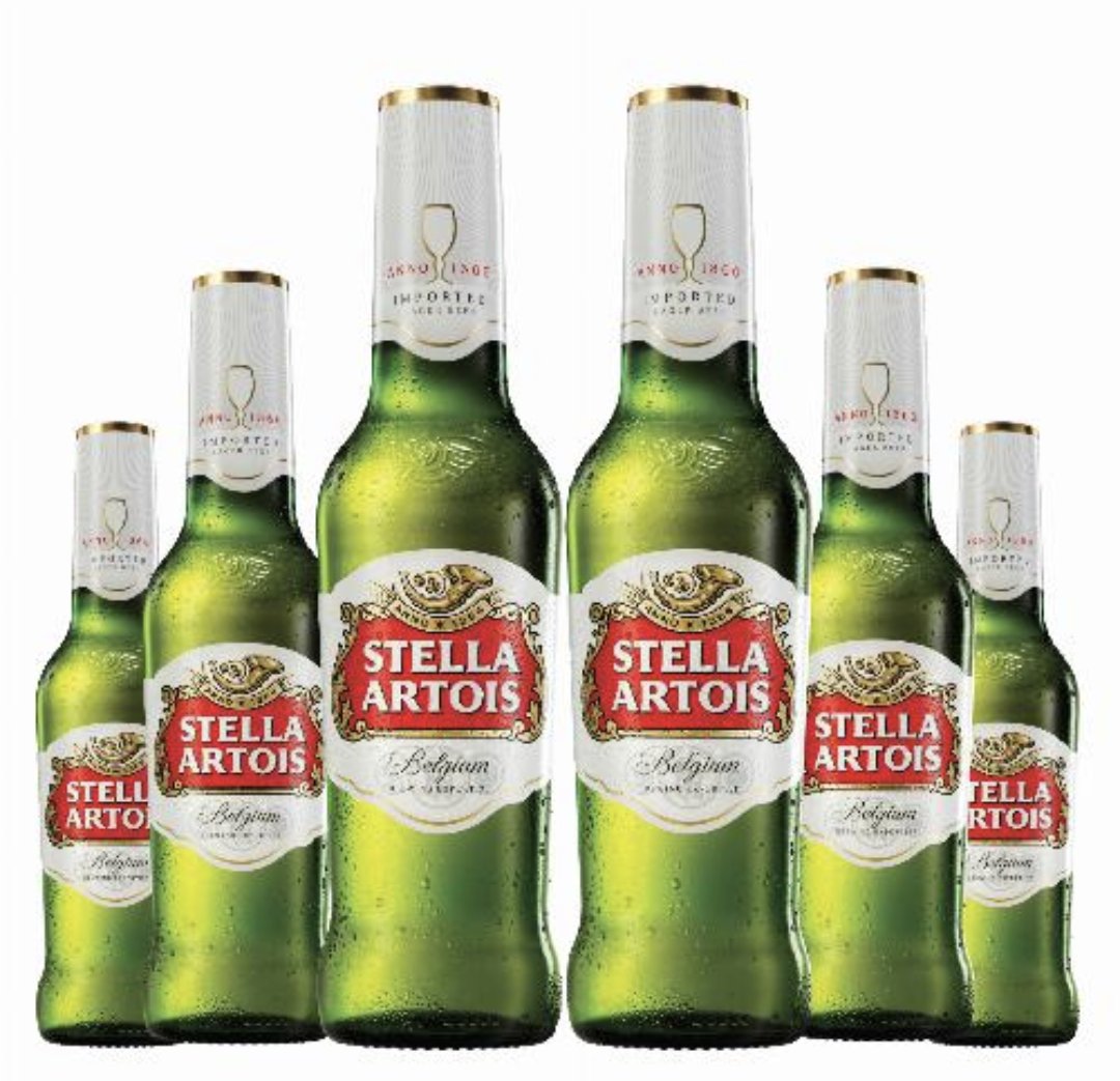 Stella 33cl Beer with 5%Alc pack of 6 bottles