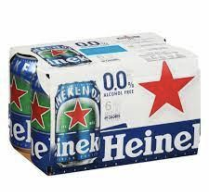 Heineken 0.0 pack of 6 bottles