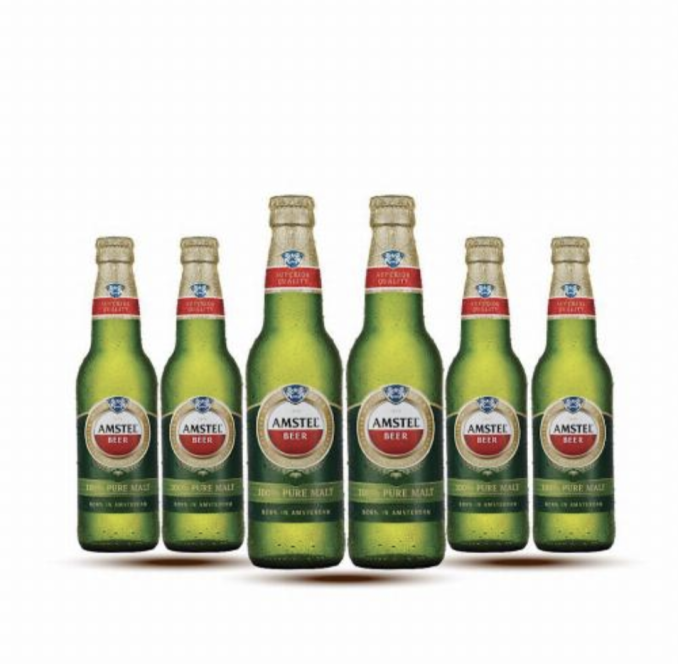 Amstel pack of 6 bottles