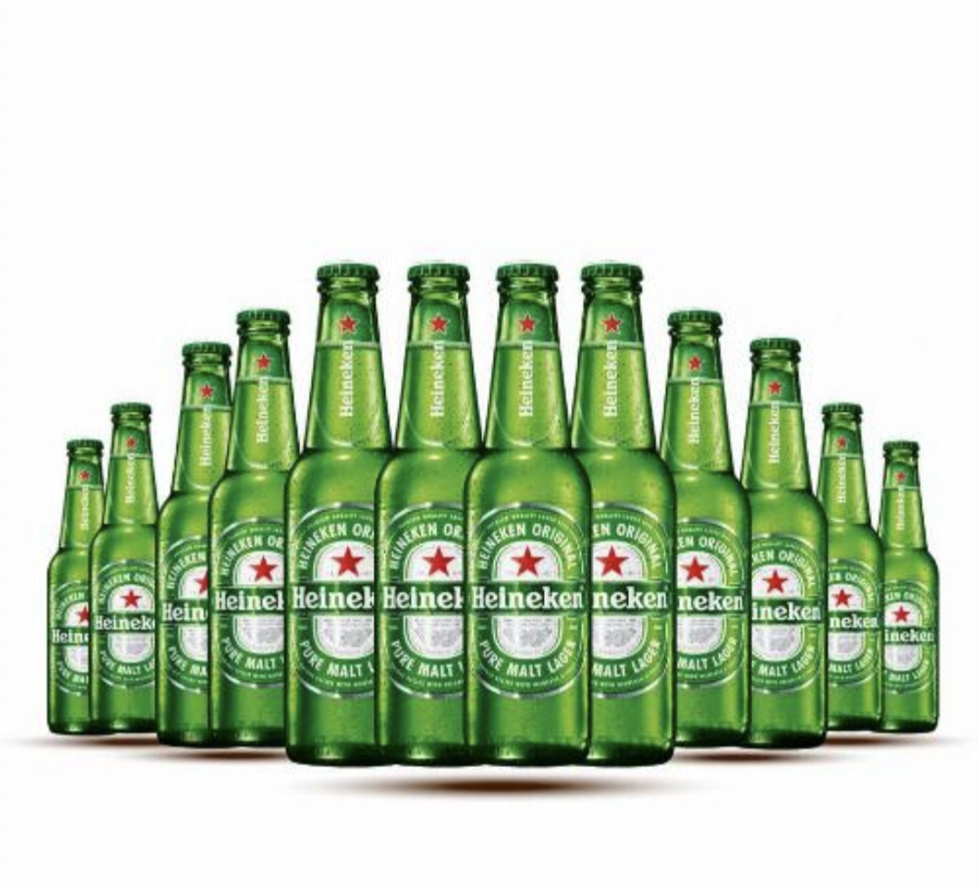 Heineken pack of 12 bottles
