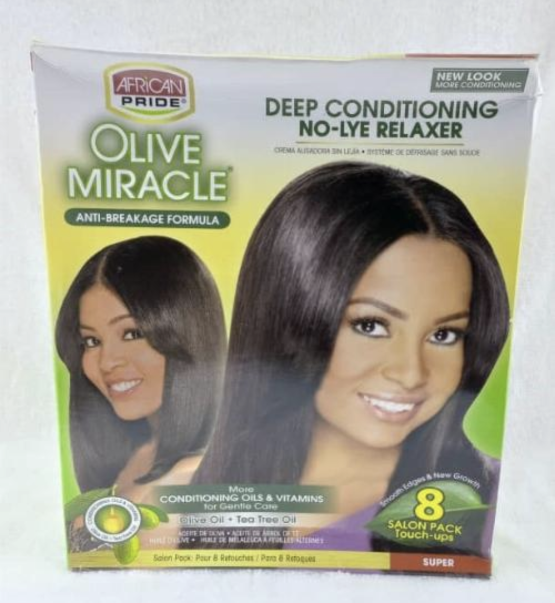 Africa pride olive miracle Deep conditioning no lye relaxer 8pack super