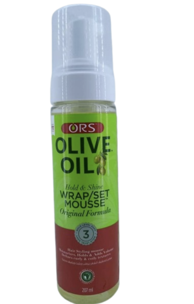 ORS Olive oil hold & shine Wrap/ Set Mousse Organal formula.207 mL