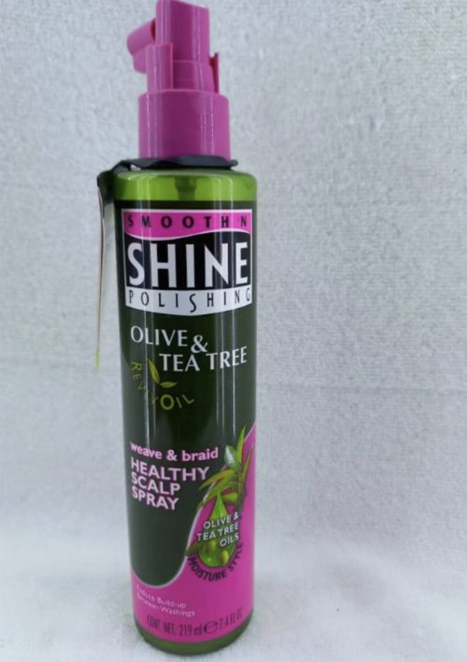 Smooth Shine polishing Olive tea tree weave & Braids health scalp spray