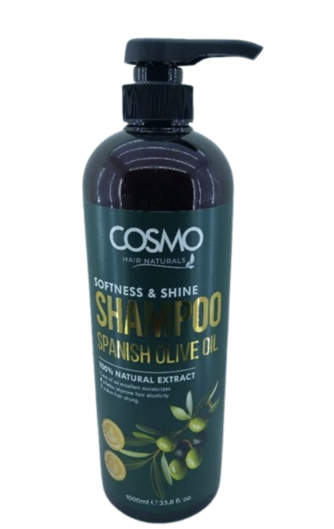 Cosmo hair naturals Champoo Spanish olive oil 100% naturals Extract 1000ml 33.8ft oz