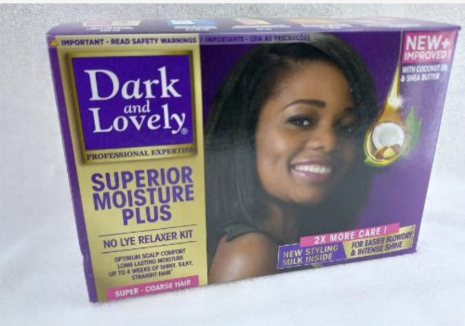 Dark and lovely superior moisture plus Plus coarse hair