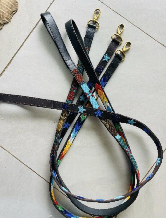 Leather massai leash