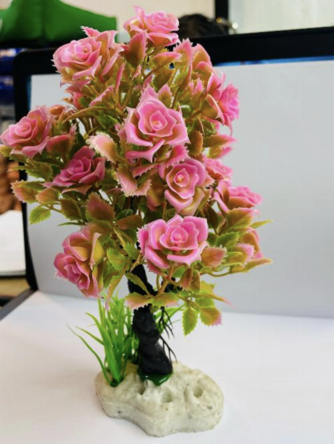 Aquarium decorations (rose)