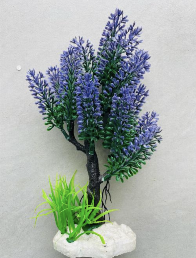 Aquarium decorations purple