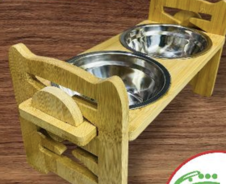 PET Plate Bamboo with a Stand