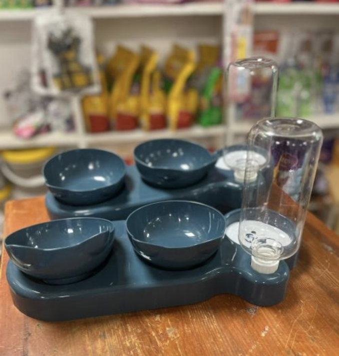 CAT Double plate with water bottle