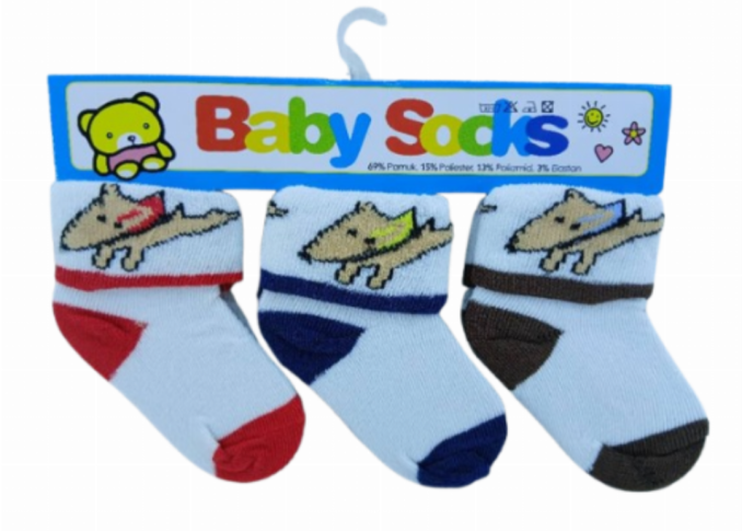 Baby socks super stretch fit 0-12 months pair