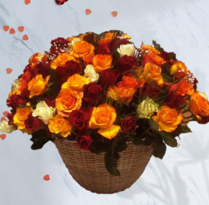 Special Bouquet of Red yellow and white Rose