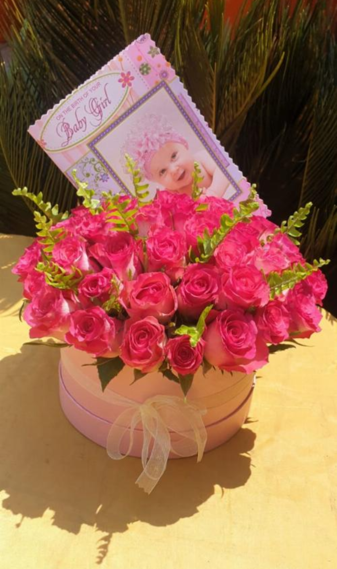 Yellow and pink roses