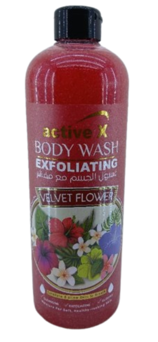 active x Body Wash Exfoliating Velvet Flower 1000ml