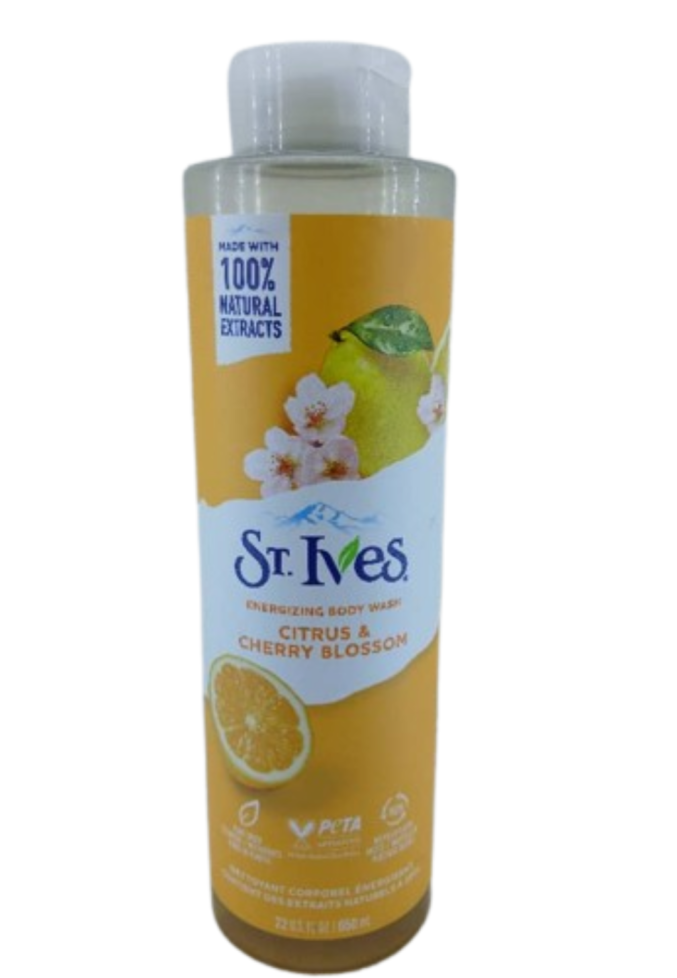 ST Ives Energizing Body Wash CITRUS & CHERRY BLOSSOM 650ml