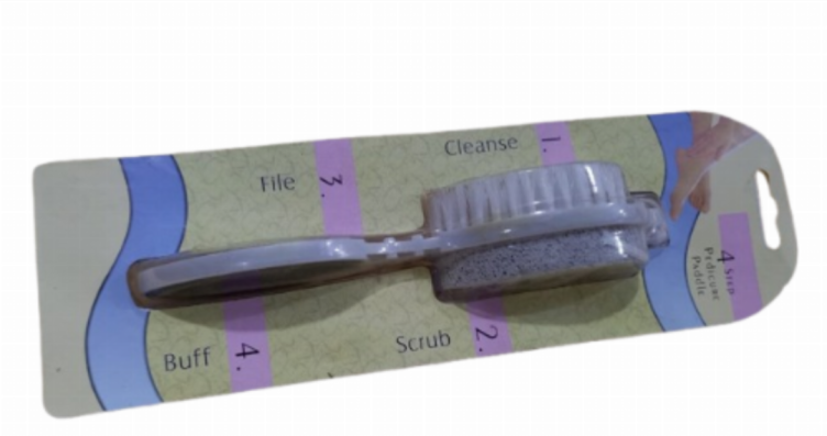 4Step Pedicure Paddle 1.File 2.Scrub 3.Cleanse 4.Buff