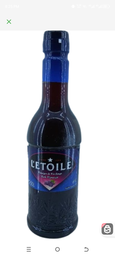 L'ETOILE Vinaigre de Vin Rouge 6% Acidity e 0.50L