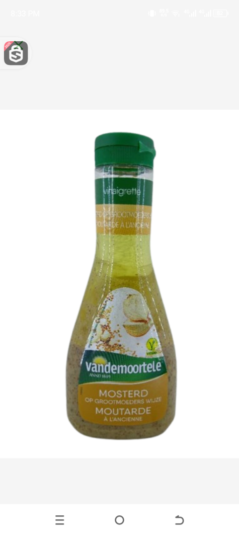 VINAIGRETTE Vandemoortele Moutarde à l'Ancienne 450 g