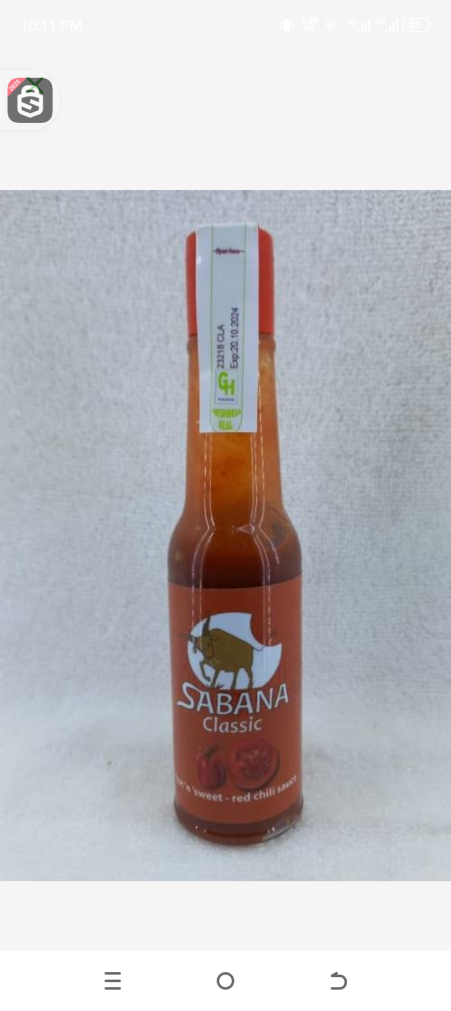 Sabana Classic Chili 100ml