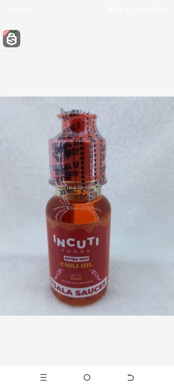 INCUTI Extra Hot Chili Oil 60ml
