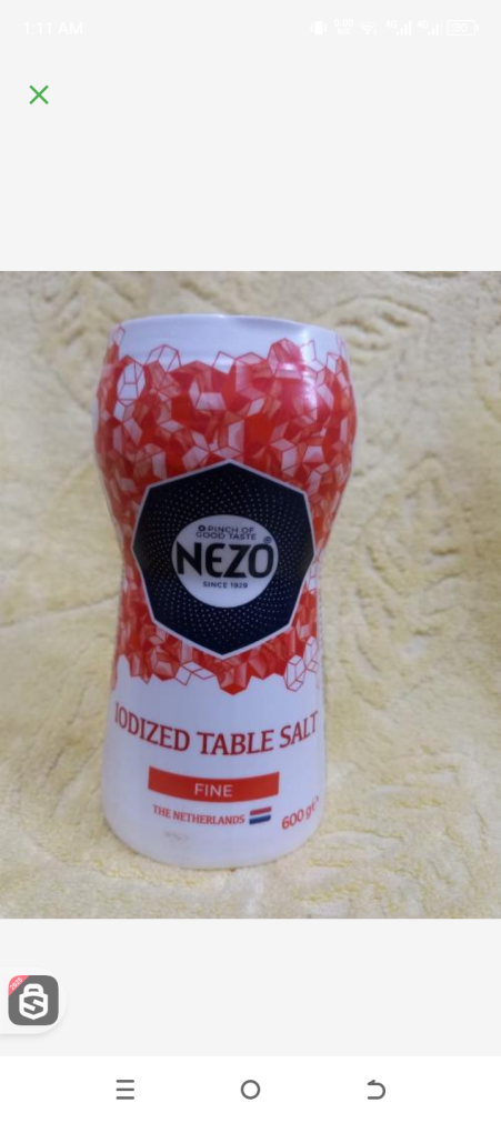 Nezo Iodized Table Salt 600grFINE